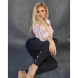 Legginsy Paulo Connerti Styling BUTTONS Black / wysoki stan / S - M - L - XL